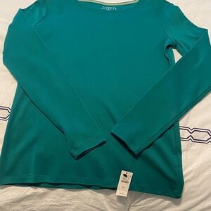Talbots Teal Long Sleeve Women's Tee